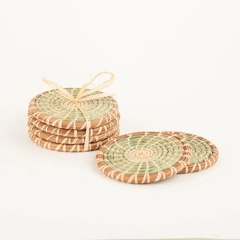 Mayan Hands Grass & Pine Coasters