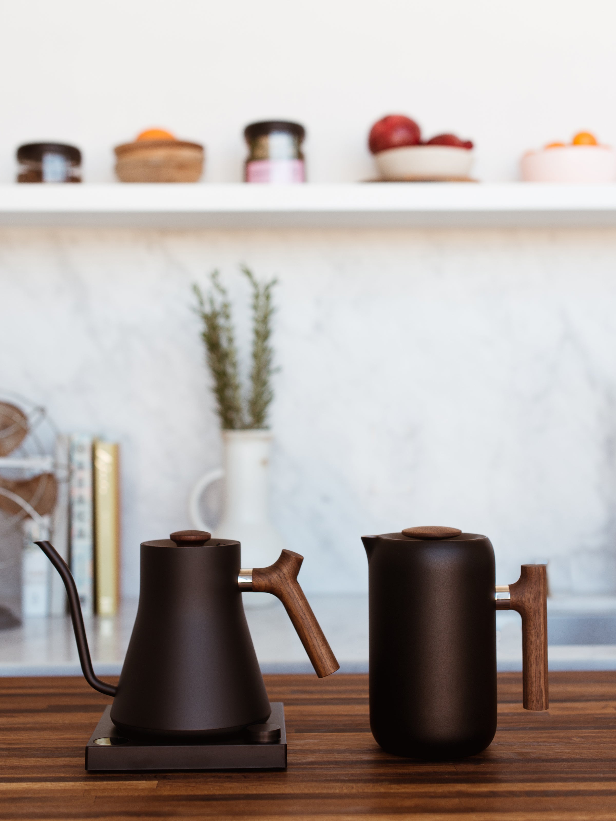 Fellow Clara French Press | Matte Black & Walnut